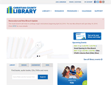 Tablet Screenshot of christiancountylibrary.org